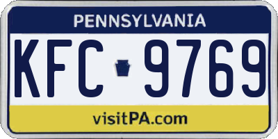 PA license plate KFC9769