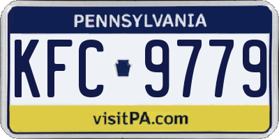 PA license plate KFC9779