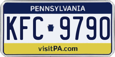 PA license plate KFC9790