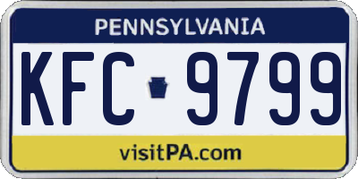 PA license plate KFC9799