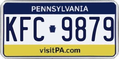 PA license plate KFC9879
