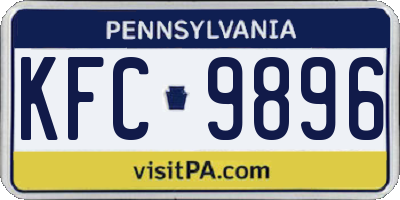 PA license plate KFC9896