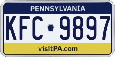 PA license plate KFC9897
