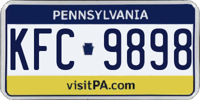 PA license plate KFC9898