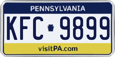 PA license plate KFC9899