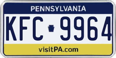 PA license plate KFC9964