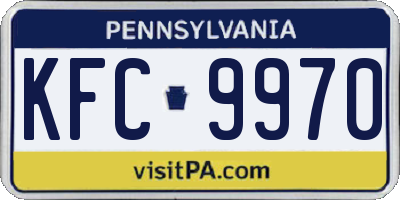 PA license plate KFC9970
