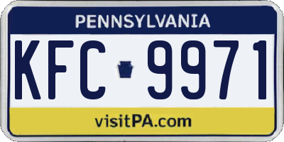 PA license plate KFC9971