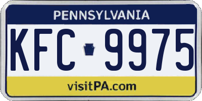PA license plate KFC9975