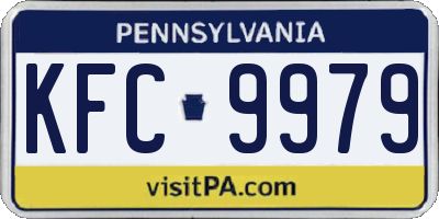 PA license plate KFC9979