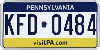 PA license plate KFD0484