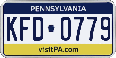 PA license plate KFD0779
