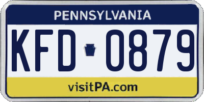PA license plate KFD0879