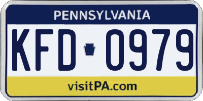 PA license plate KFD0979