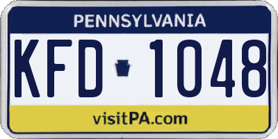 PA license plate KFD1048