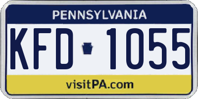 PA license plate KFD1055