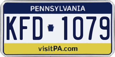 PA license plate KFD1079