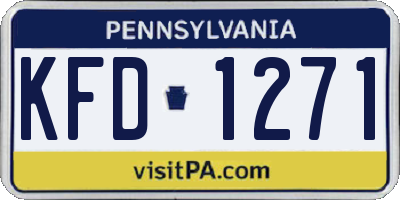 PA license plate KFD1271