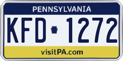 PA license plate KFD1272