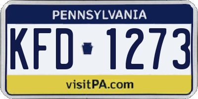 PA license plate KFD1273