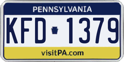 PA license plate KFD1379