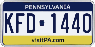 PA license plate KFD1440