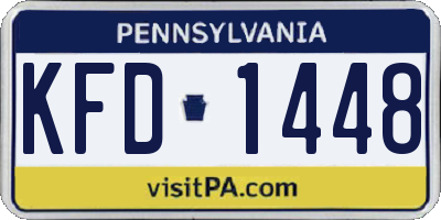 PA license plate KFD1448