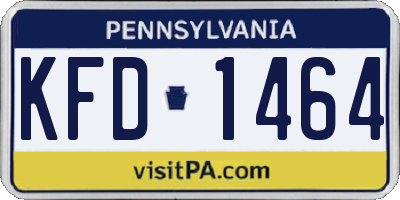 PA license plate KFD1464