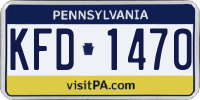 PA license plate KFD1470