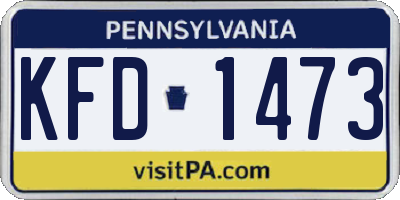PA license plate KFD1473