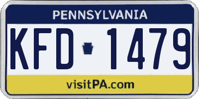 PA license plate KFD1479