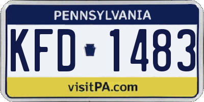 PA license plate KFD1483