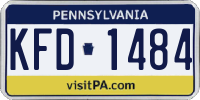 PA license plate KFD1484