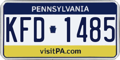 PA license plate KFD1485