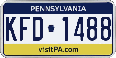 PA license plate KFD1488