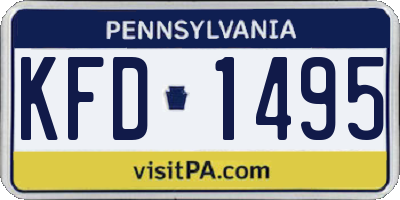 PA license plate KFD1495