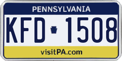 PA license plate KFD1508