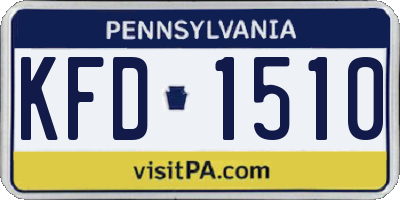 PA license plate KFD1510