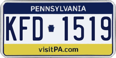 PA license plate KFD1519