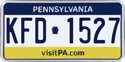 PA license plate KFD1527