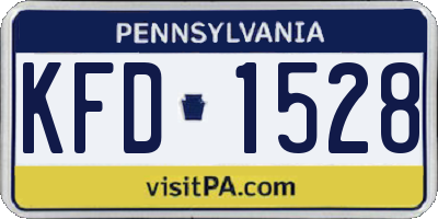PA license plate KFD1528