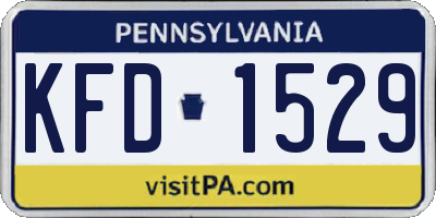 PA license plate KFD1529