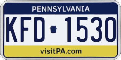 PA license plate KFD1530