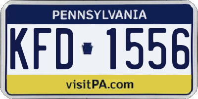 PA license plate KFD1556