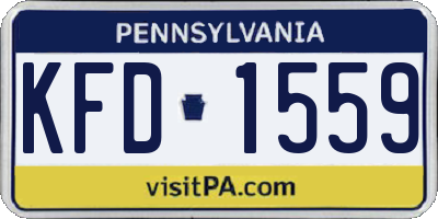 PA license plate KFD1559