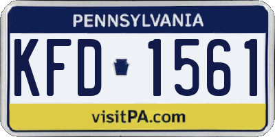 PA license plate KFD1561