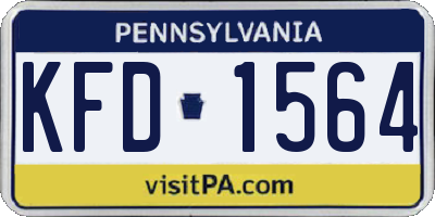 PA license plate KFD1564