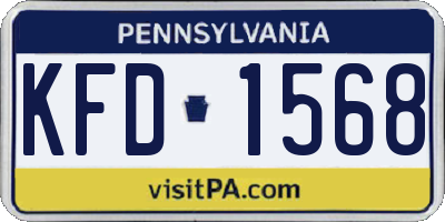 PA license plate KFD1568