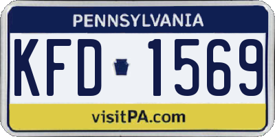 PA license plate KFD1569