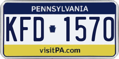 PA license plate KFD1570